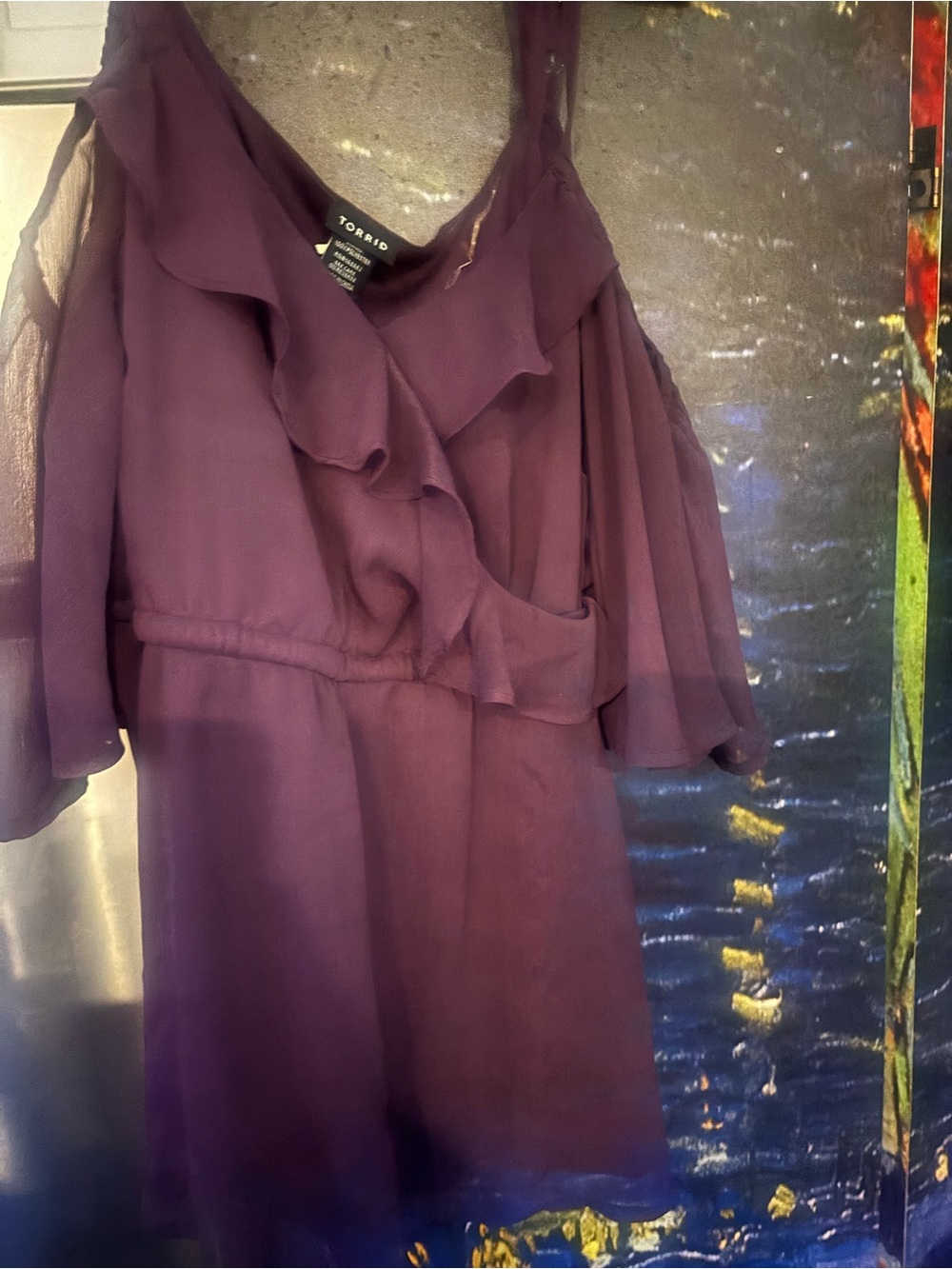 torrid Deep Plum Ruffle Midi Dress